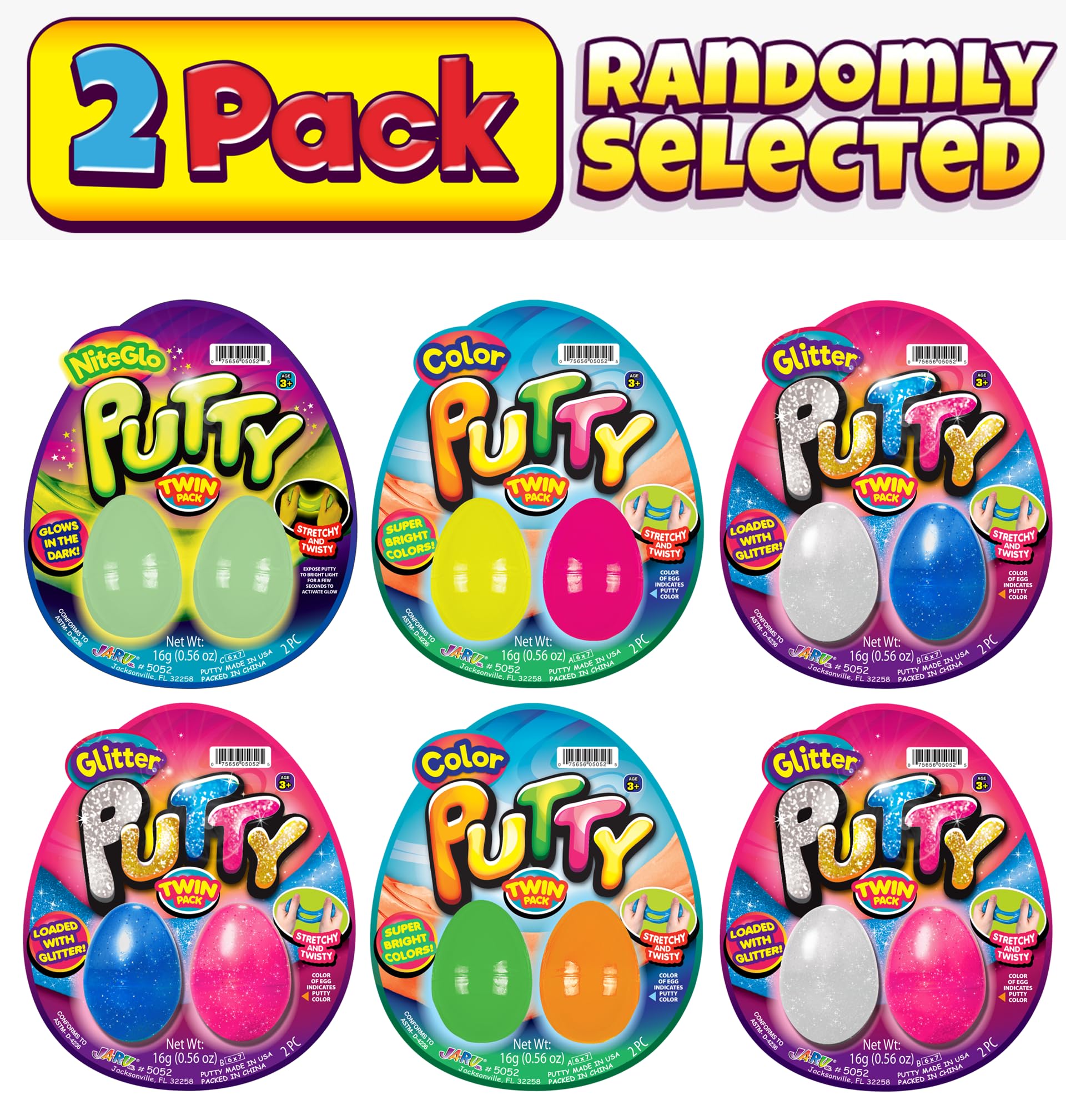 Amazon.com: JA-RU Glitter, Neon Colored, & Glow in The Dark Slime